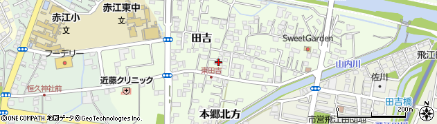 宮崎県宮崎市田吉1272周辺の地図