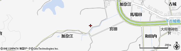 宮崎県宮崎市古城町（加奈江）周辺の地図