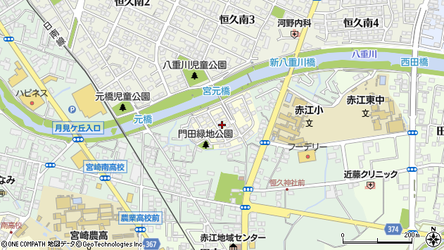 〒880-0914 宮崎県宮崎市宮の元町の地図