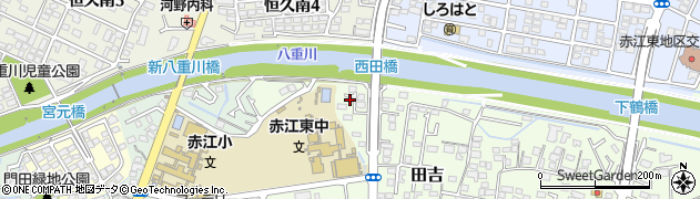 宮崎県宮崎市田吉1036周辺の地図
