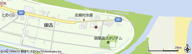 宮崎県宮崎市田吉2448周辺の地図