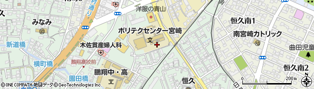 雇用・能力開発機構宮崎センター周辺の地図
