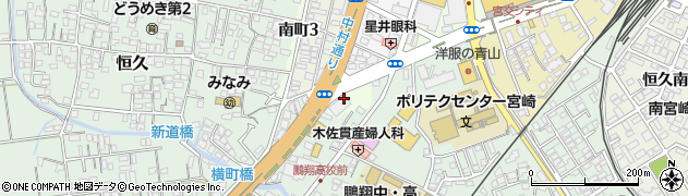 宮崎県宮崎市南町周辺の地図