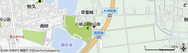 野崎病院入口周辺の地図