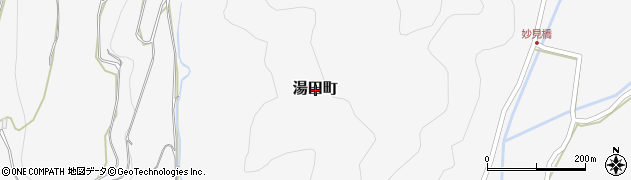 鹿児島県薩摩川内市湯田町周辺の地図