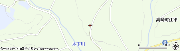 宮崎県都城市高崎町江平1601周辺の地図