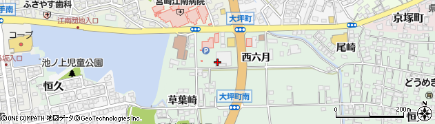 宮崎県宮崎市大坪町西六月2198周辺の地図