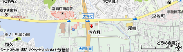 宮崎県宮崎市大坪町西六月2207周辺の地図