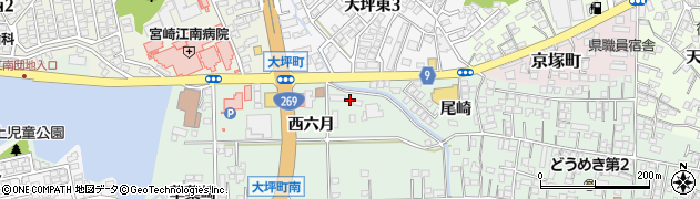宮崎県宮崎市大坪町西六月2228周辺の地図