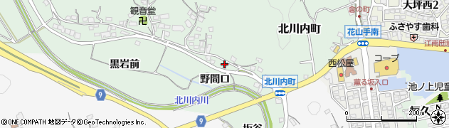 宮崎県宮崎市北川内町（野間口）周辺の地図