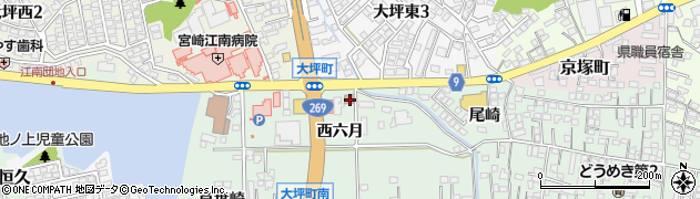 宮崎県宮崎市大坪町西六月2211周辺の地図