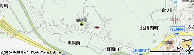 宮崎県宮崎市北川内町（城福寺）周辺の地図