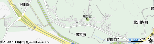 宮崎県宮崎市北川内町（黒岩前）周辺の地図
