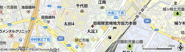 宮崎厨房機器周辺の地図