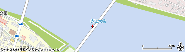 赤江大橋周辺の地図