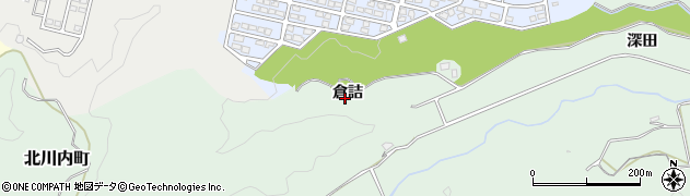 宮崎県宮崎市北川内町（倉詰）周辺の地図