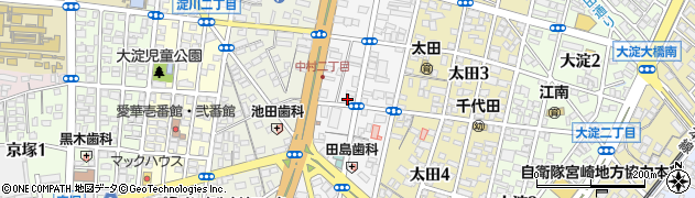 ホワイト急便中村東店周辺の地図