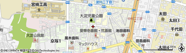 株式会社キューオキ　宮崎営業所周辺の地図