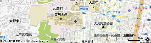 宮崎県立宮崎工業高等学校周辺の地図