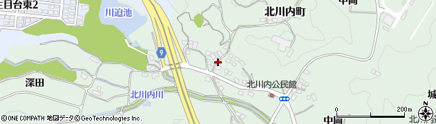 宮崎県宮崎市北川内町（谷口）周辺の地図