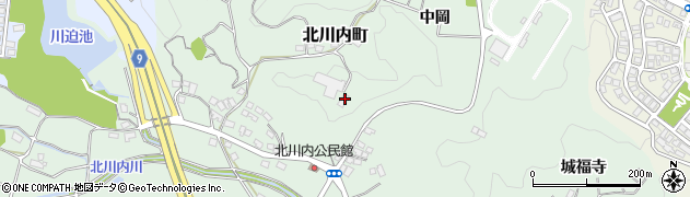 宮崎県宮崎市北川内町（中岡）周辺の地図