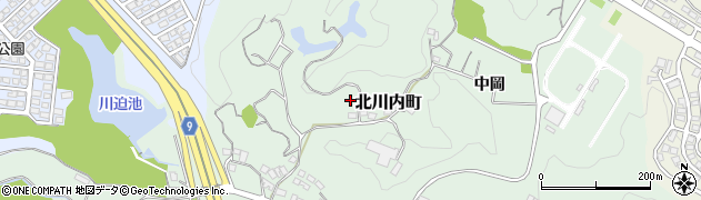 宮崎県宮崎市北川内町（内ノ野）周辺の地図