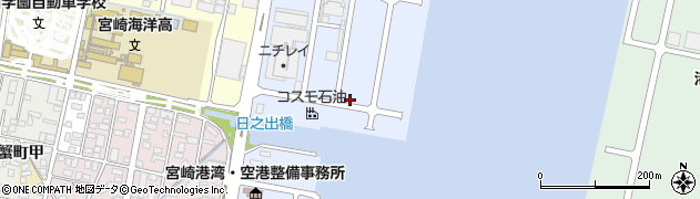 宮崎県宮崎市港周辺の地図