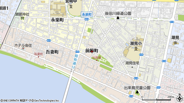 〒880-0863 宮崎県宮崎市前原町の地図