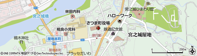 鹿児島県薩摩郡さつま町周辺の地図