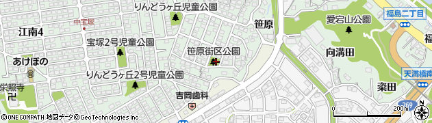 笹原街区公園周辺の地図