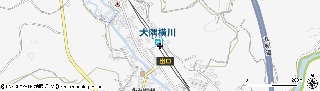 大隅横川駅周辺の地図