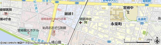 宮崎県宮崎市瀬頭町周辺の地図