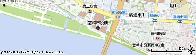 宮崎銀行宮崎市役所出張所 ＡＴＭ周辺の地図