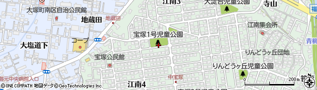 宝塚1号街区公園周辺の地図