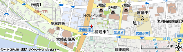 宮崎市役所　観光商工部観光戦略課周辺の地図