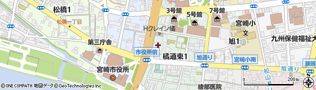 株式会社宮崎銀行　宮銀ビジネスサービスビルサービス部周辺の地図
