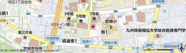 宮崎県庁　企業局総合制御課情報通信担当周辺の地図