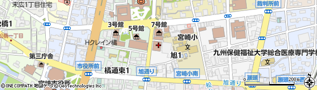 宮崎県庁企業局　総務課出納担当周辺の地図