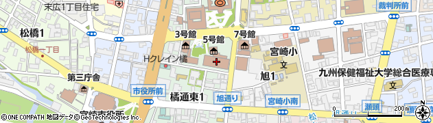 宮崎県庁　県土整備部管理課企画調整担当周辺の地図