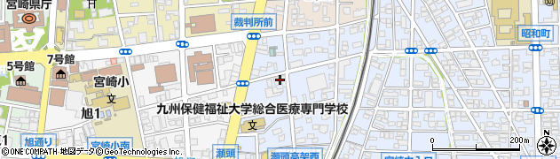 宮崎県市町村職員共済組合　保健福祉課・厚生係周辺の地図