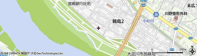 宮崎県宮崎市鶴島周辺の地図