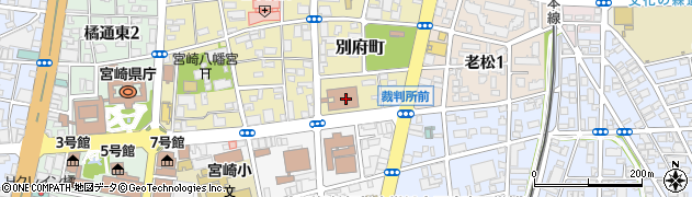 宮崎地方検察庁　被害相談専用電話ホットライン周辺の地図