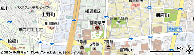 宮崎銀行県庁支店 ＡＴＭ周辺の地図