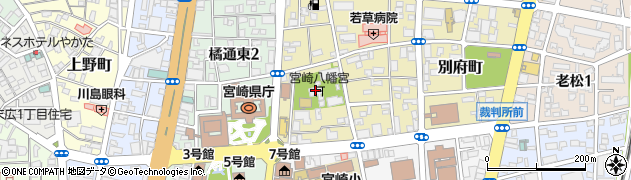 宮崎八幡宮周辺の地図
