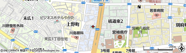 天然温泉日向の湯ドーミーイン宮崎周辺の地図