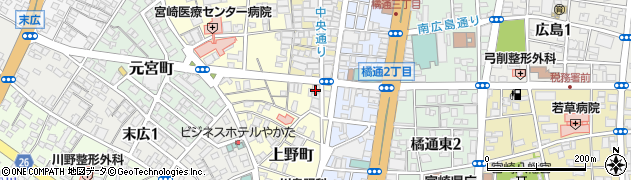 博多麺屋・台た組　宮崎店周辺の地図