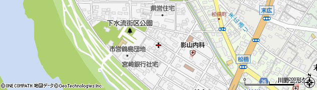 宮崎日日新聞　松橋販売所周辺の地図