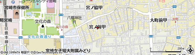 宮崎県宮崎市吉村町（宮ノ前甲）周辺の地図