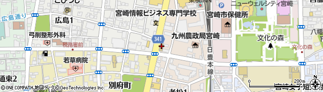 大原簿記公務員専門学校　宮崎校周辺の地図