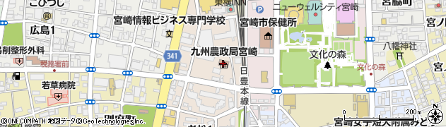 九州農政局　宮崎県拠点周辺の地図